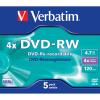 Verbatim DVD-RW SERL 4.7GB 4X MATT SILVER SURFACE Jewel Case